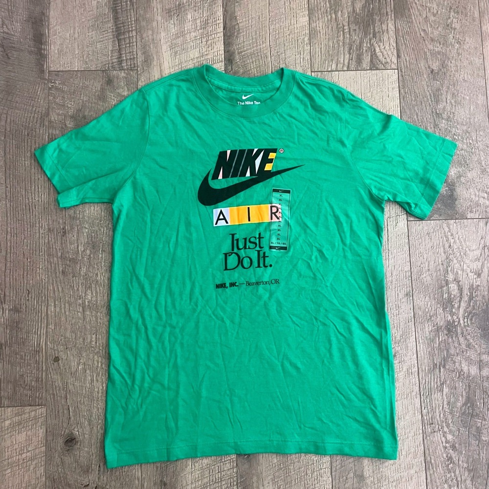 Nike Air Just Do It Graphic Tee Mens XL Green Short Sleeve Shirt